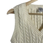 Princess Polly Sydney Cropped V-Neck Sweater Vest in Cream Size S/M Photo 10