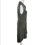 A Byer A. Byer Olive Green Studded‎ Collar Button Down Dress Size M Photo 2