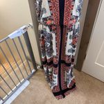 Dress Barn Sleeveless Maxi Dress Scoop Neck Pleated Blouson Geometric Print 20 Photo 2