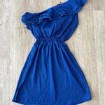 Chelsea & Violet Womens  Blue One Shoulder Mini Dress - XS Photo 2