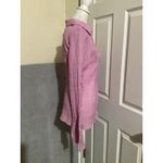 Princess Polly  Textured Button Down Shirt Pink Long Sleeve Collared Top Size 4 Photo 3