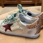 Golden Goose Superstar Leather Sneaker with Glitter Heel Photo 4
