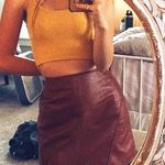 Brown Leather Skirt Photo 0