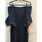 Adrianna Papell AP1E209617 Flounce Sleeve Jumpsuit Black Size 14 Party Cocktail Photo 3