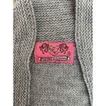 Sweet & Sinful Vintage‎  Gray Cable Knit Open Front Sleeveless Cardigan Vest Photo 1