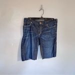 Banana Republic  Denim Bermuda Raw Cut Hem Shorts Blue Small Medium 6 Photo 3