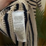 J.Crew  Striped Short-sleeve Pointelle Sweater Preppy Crochet Blue Ivory NWT XXL Photo 6