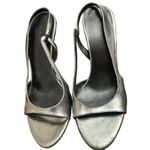 Balenciaga Leather Slingback Sandals Metallic Sandals, Shoes Size 361/2 US 6 Photo 0