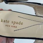 Kate Spade Tweed Plaid Slingback Shoes Womens 9 Patent Toe Low Heel Bow Photo 7