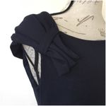 Mango  MNG Bateau Neckline Bow Accent Shift Dress Photo 2