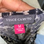 Vince Camuto Leopard Animal Print Ruched Faux Wrap V-Neck 3/4 Sleeve Top Size M Photo 5