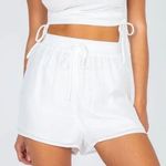 Princess Polly White Lightweight Shorts Pull On High Rise 6 Relax Fit Photo 0