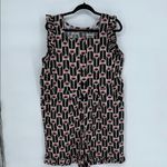 Orla Kiely Regatta Cotton Floral Romper Sleeveless Button Front XL Pink Photo 2