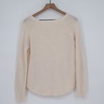XOXO MASER Cream Floral Lace Knit Sweater Top Womens Medium White Photo 4
