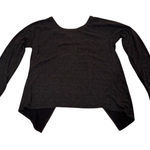 Chaser Women's Black Asymmetrical Hem Long Sleeve Top Size S Photo 0