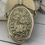 Amethyst Druzy Necklace with unique handcrafted carvings on a 4 mm 20” chain Photo 4