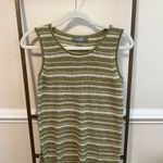 Marled Reunited Green striped knit tank sweater Photo 4