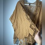 Torrid  Crochet Embroidered Ruana with Sleeves Camel Kimono Coverup Size O/S Photo 6