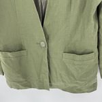 Peck & Peck  Women's Green Pockets Long Sleeve Linen Blend Jacket Size 10 Photo 4