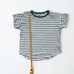 Madewell Women’s Whisper Crew Neck Tee Lobster Stripe/Green White Cotton/Medium Photo 10