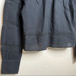 Isabel Marant Etoile Rexton Blouse Crochet Lace Pintucked Pleated Top Size 38 Photo 7