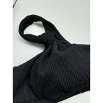 J.Crew NWT Scrunchie Knotted Scoop Neck Black Textured Bikini Top Sz 3X Photo 6