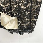 ABS Allen Schwartz Lace Bodycon Floral Dress Size 2 Sleeveless Black Embroidered Flowers Feminine Photo 10