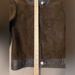 Vintage Danaya flawed cropped brown suede & leather jacket size 40 (medium or 8) Photo 5