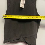 Bozzolo  Black Asymmetrical Crop Tank Top Photo 5