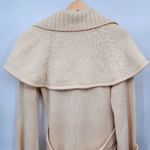 Vintage Casual Corner Cardigan Sweater Medium Cream 100% Wool Chunky Button Belt Photo 10