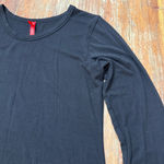 Spanx Women's  Black Long Sleeve Tee Medium Solid Basic Soft Photo 3