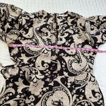 Rebecca Taylor Paisley Jumpsuit 100% Cotton Brown Belted With Pockets Size M Photo 8