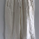 Athleta  Cabo Pants Womens‎ 6P White Wide Leg Drawstring Coastal Beachy Resort Photo 0