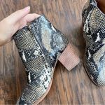 Madewell • The Rosie Ankle Boot in Snake Embossed Leather Moonstone Multi heeled Photo 6