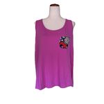 Vera Bradley  women's magenta tank top with a paisley floral print pocket Photo 6