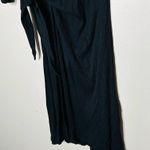 KINLY Womens Black Jersey Long Sleeve Tie Knot Waist Midi Dress Size Extra Large Photo 9