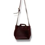 Portland Leather Goods Brown Pebbled Tote Bag Purse Handheld Crossbody Work Photo 1