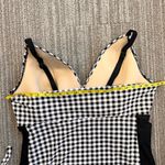 Cacique Swim by  Tankini Top Swimsuit Black White Gingham Wrap No Wire 28 Photo 6