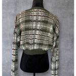 Vtg Basic Editions Grunge Cropped Plaid Crew Neck Sweater Green Fall Size M/L Size L Photo 2