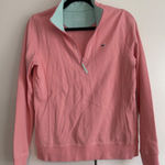 Vineyard Vines  Womens Pink Whale Logo Quarter Zip Pullover Sweatshirt‎ Size S Photo 0