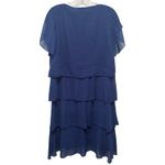 JJ's House JJ’s House Ruffle Scoop A-line Chiffon Asymmetrical Midi Dress Small NWT Photo 10