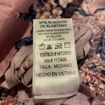 Chocolate USA  Cotton Smocked Waist Mock Neck Puff Sleeve Blouse Floral MEDIUM Photo 8