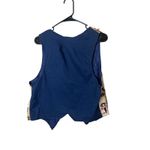 Vintage Angel Novelty Print Holiday Christmas‎ Vest Sleeveless Top Tan Size M Photo 6