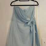 French Connection Blue Strapless Dress Photo 1