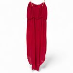 BCBGeneration Lollipop Red Knife Pleated High-Low High-Low Dress Small Photo 2