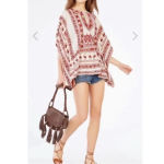BCBGMAXAZRIA  | Boho Aztec Poncho Shrug Kalanie Caravan Knit Size S Small - RARE Photo 5