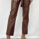 Lane 201 Brown Leather Pants Photo 0