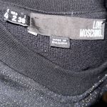 Love moschino Women's Black Logo Glitter Puff Sleeve Mini Dress Size 38 Photo 4