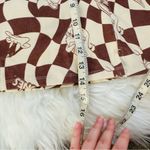 Looney Tunes  brown and white checkered mini high waist skirt Photo 4