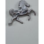 Vintage Enamel Horse Pin Brooch‎ Brown Running Horse Tiawan Retro Photo 4